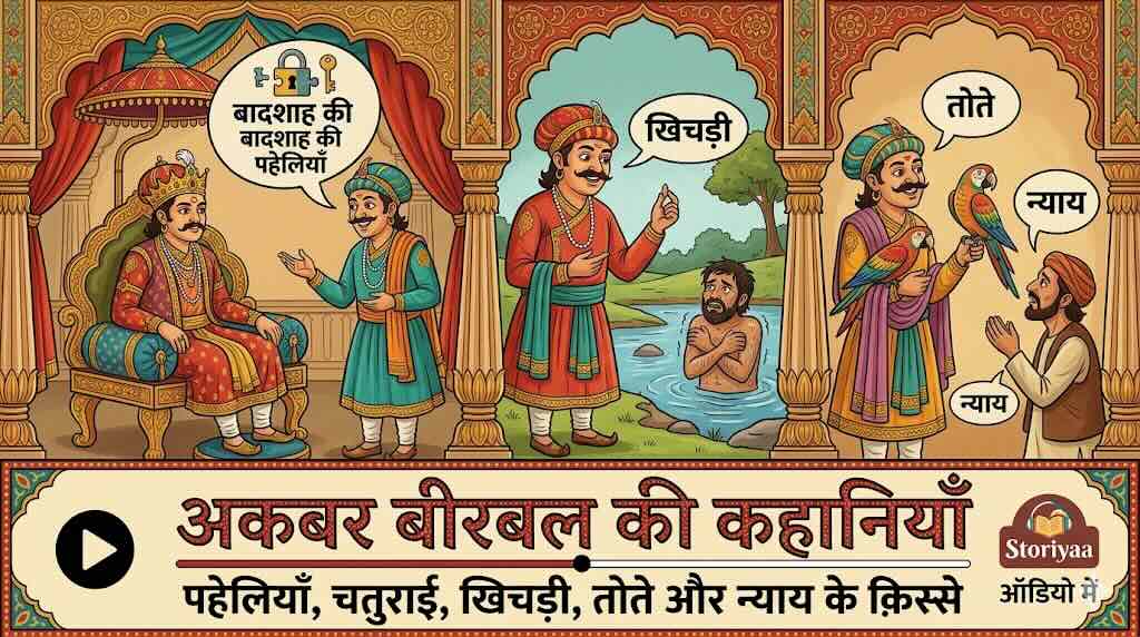 अकबर बीरबल की कहानियाँ सुनें — हिंदी ऑडियो में चतुराई के क़िस्से