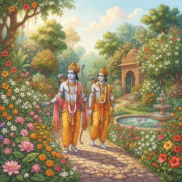 Cover artwork for बालकाण्ड l भाग १७ – पुष्पवाटिका