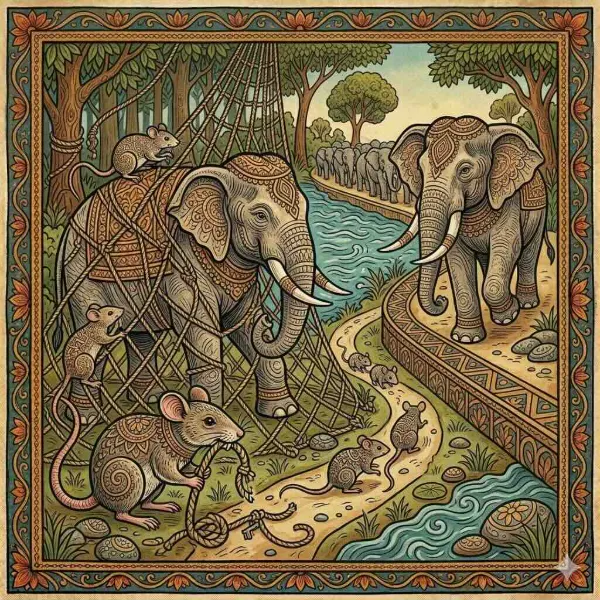 पंचतंत्र की मित्रता: चूहों और हाथियों की कथा