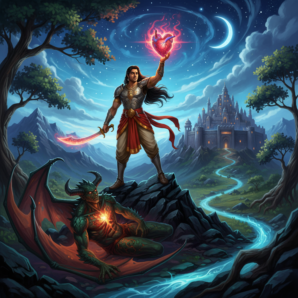 राजेंद्र और दानव का हृदय 