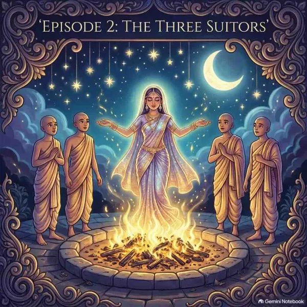 Cover artwork for Vikram and Betal - The Three Suitors and the Magic Ashes