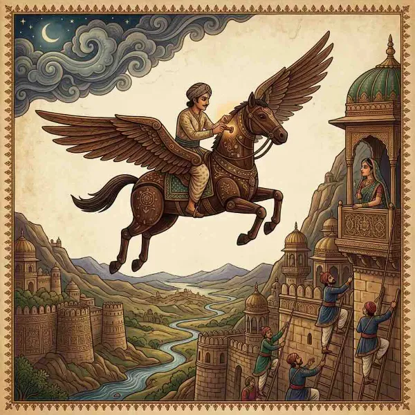 The Flying Wooden Horse and the Hidden Princess