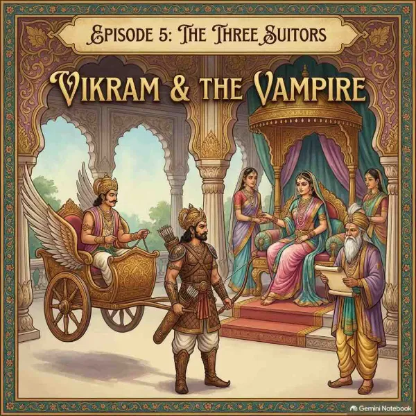 Cover artwork for Vikram and Betal - The Three Extraordinary Suitors
