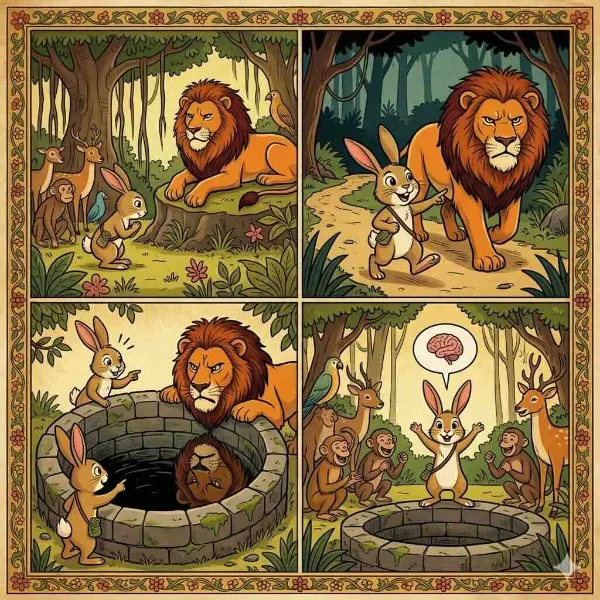 खरगोश की बुद्धि: जंगल की अनोखी जीत