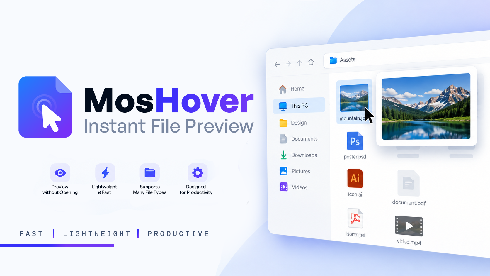 MosHover — instant file preview in Windows Explorer