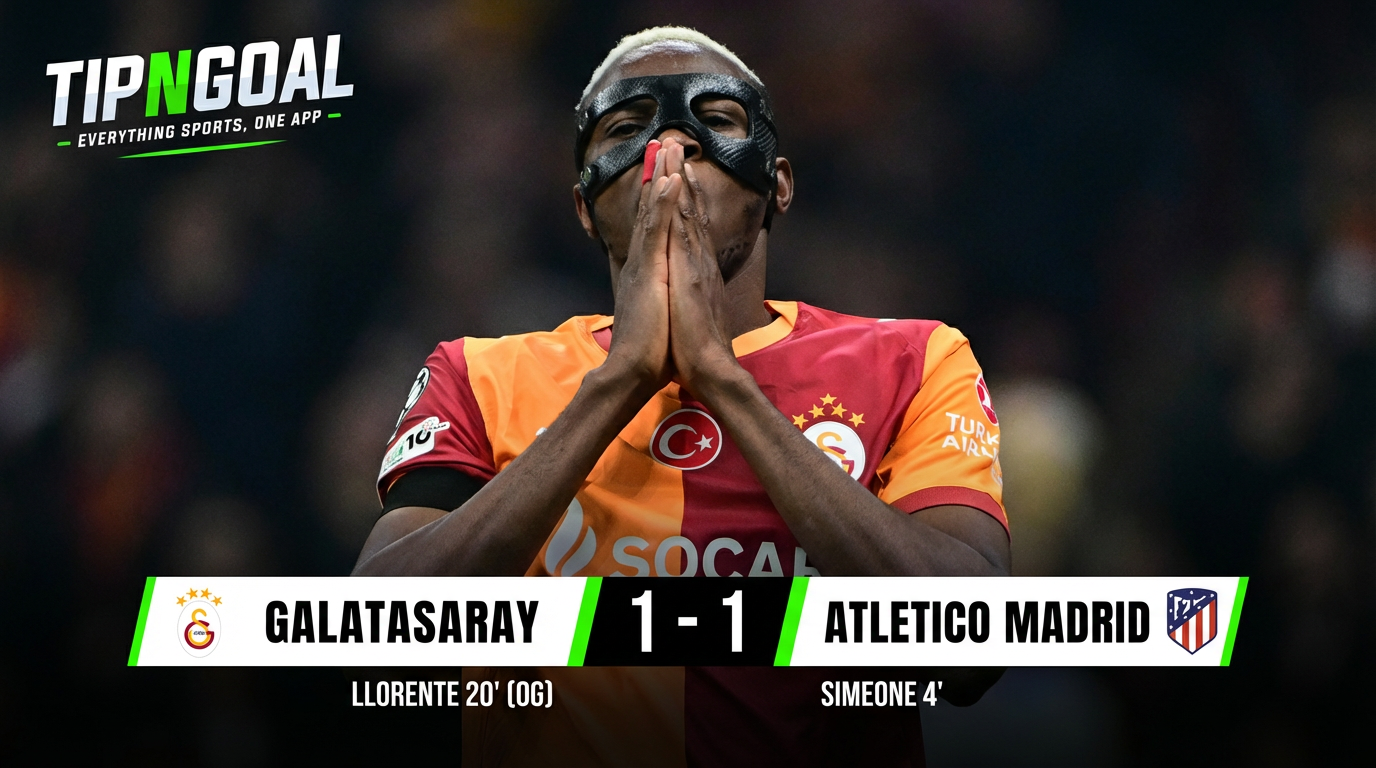 Galatasaray Hold Atlético Madrid to Tense 1–1 Draw in UEFA Showdown