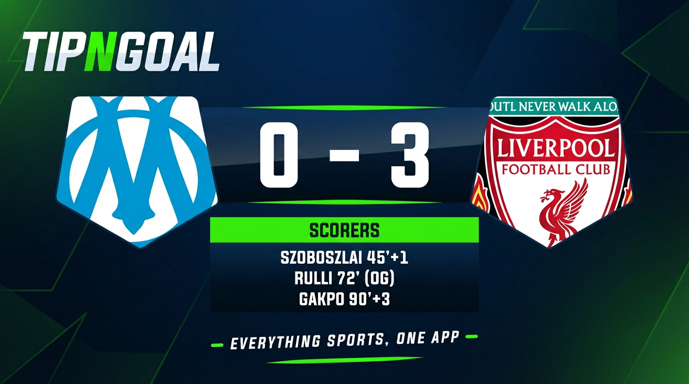 Liverpool Cruise Past Marseille with Dominant 3–0 UEFA Champions League Win