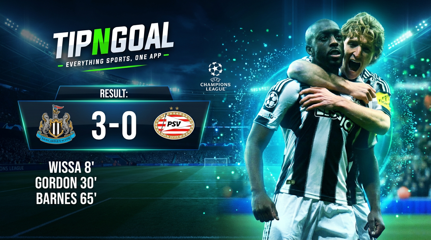 Newcastle United Cruise Past PSV with Emphatic 3–0 UEFA Champions League Win