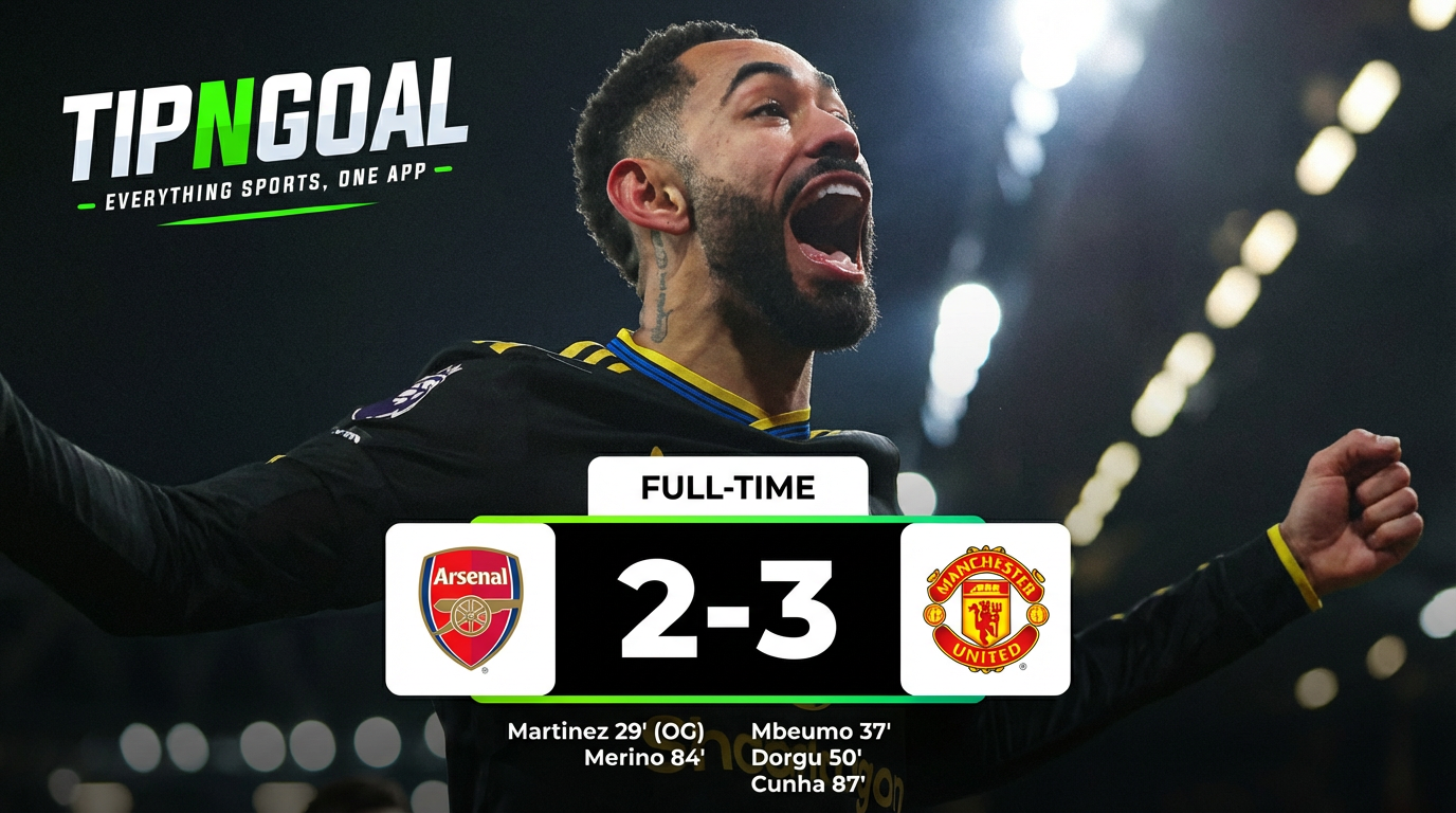 Manchester United Stun Arsenal 3–2 in Premier League Thriller