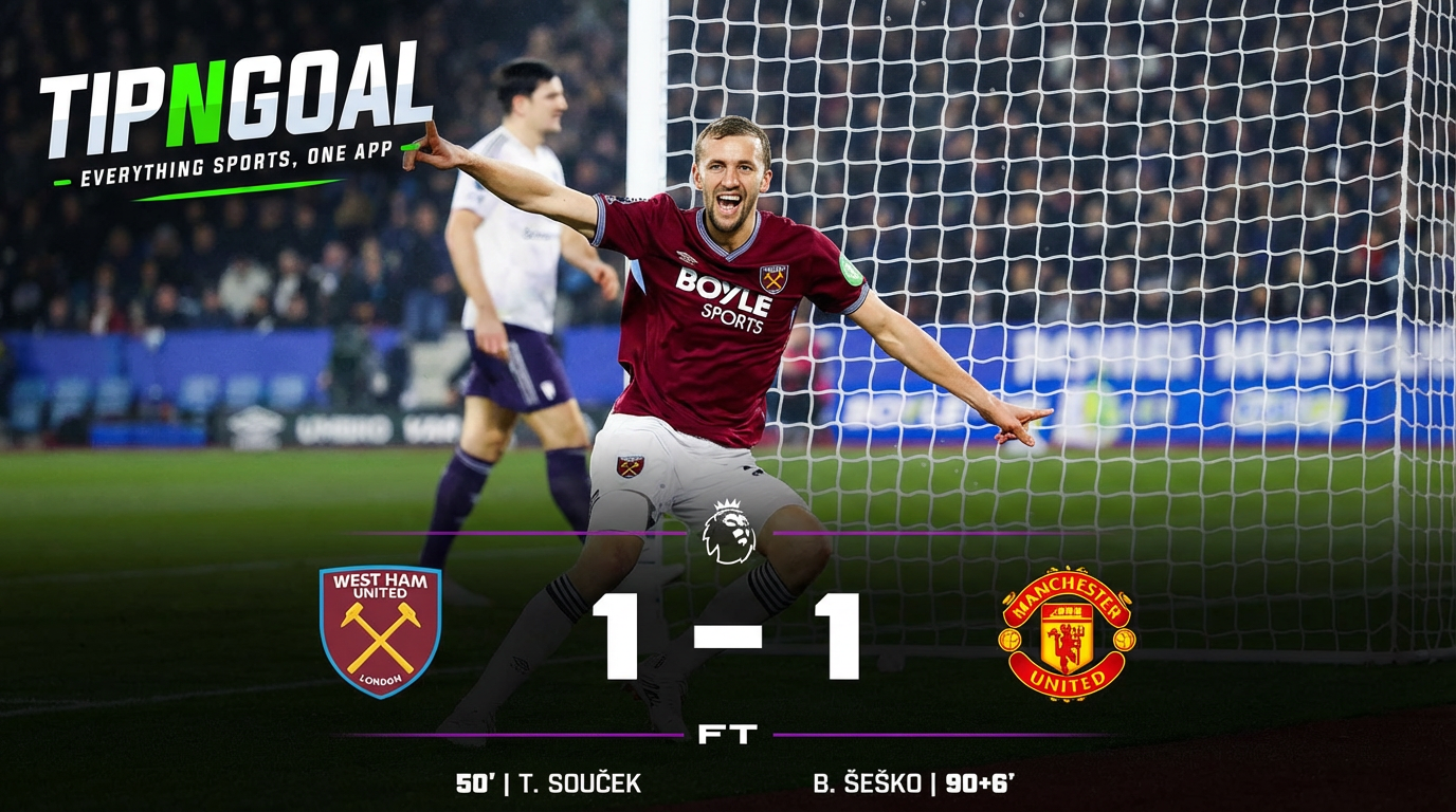 West Ham and Manchester United share points