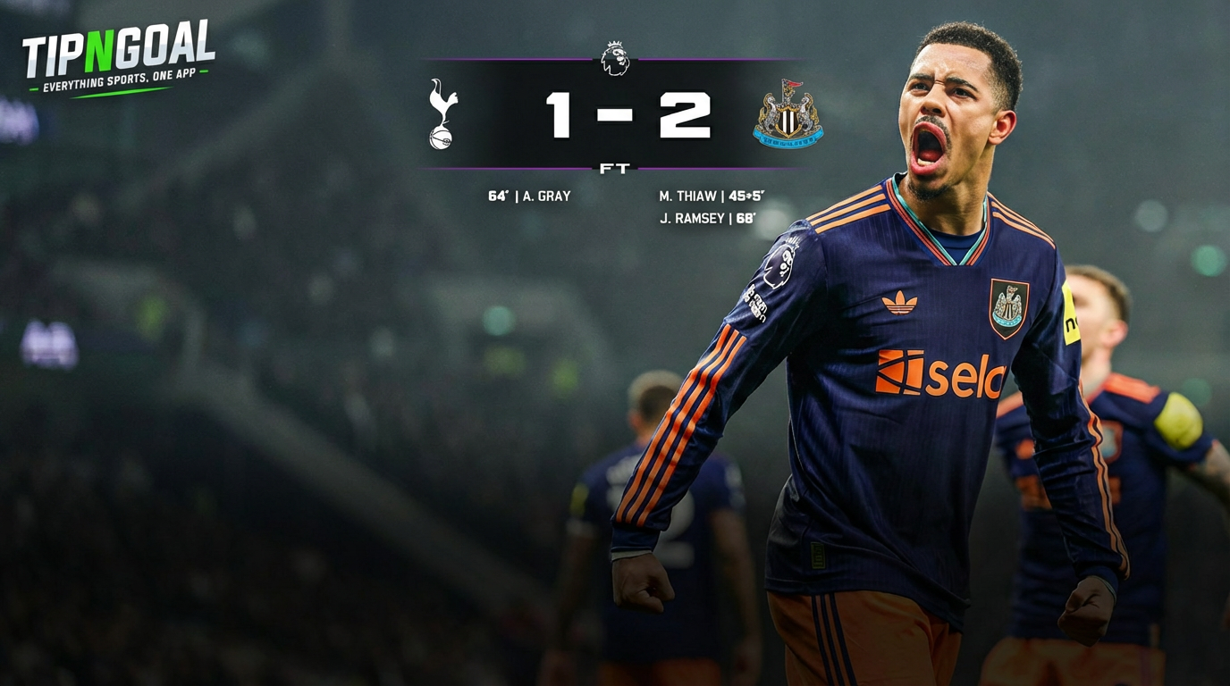 Newcastle Shock Spurs in North London as Ramsey Strike Seals 2–1 Premier League Win
