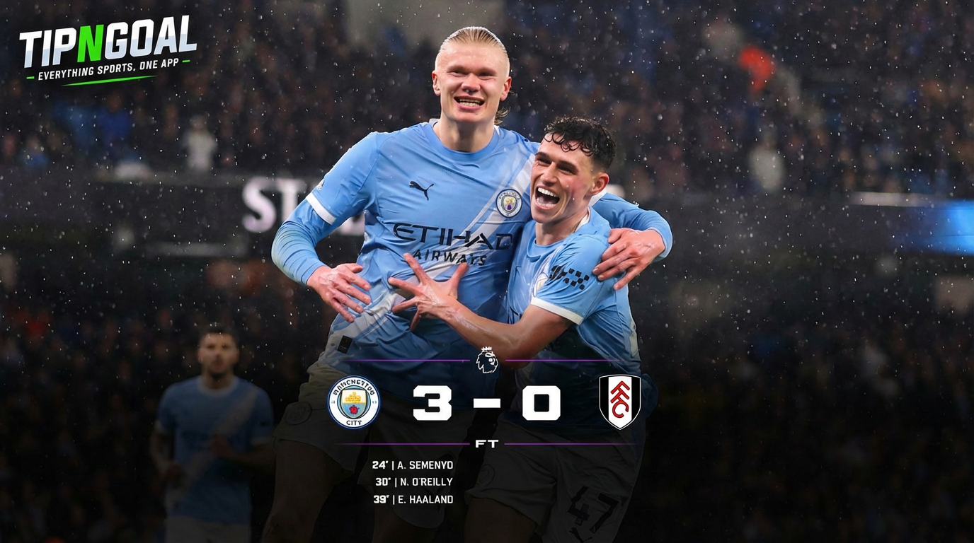 Haaland Shines as Man City Thrash Fulham 3–0 to Keep Title Race Alive