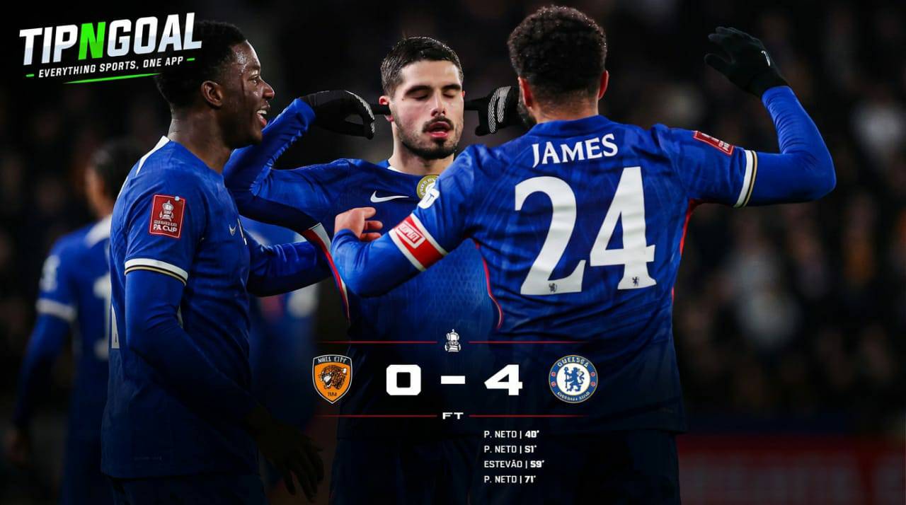 Pedro Neto Hat-Trick Fires Chelsea Past Hull City in Dominant FA Cup Display
