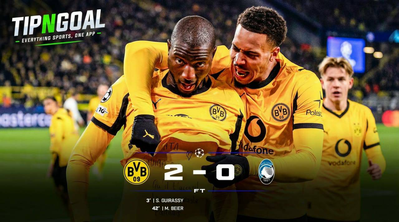 Guirassy and Beier Fire Borussia Dortmund Past Atalanta in UEFA Champions League Clash