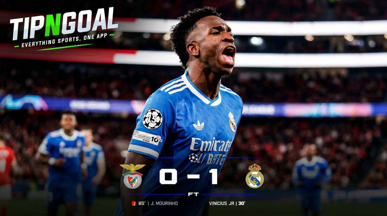 Vinícius Jr. Strikes as Real Madrid Edge S.L. Benfica in UEFA Champions League Showdown