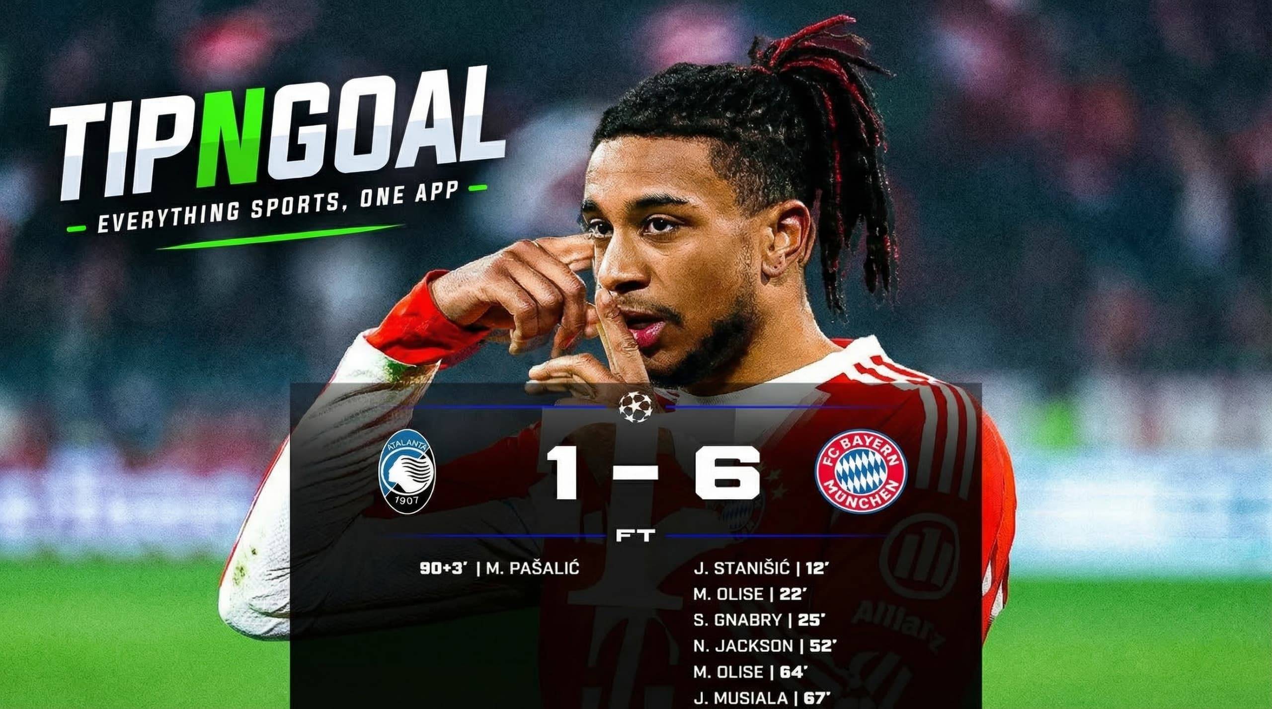 Bayern Munich Demolish Atalanta 6–1 in Champions League First-Leg Thriller