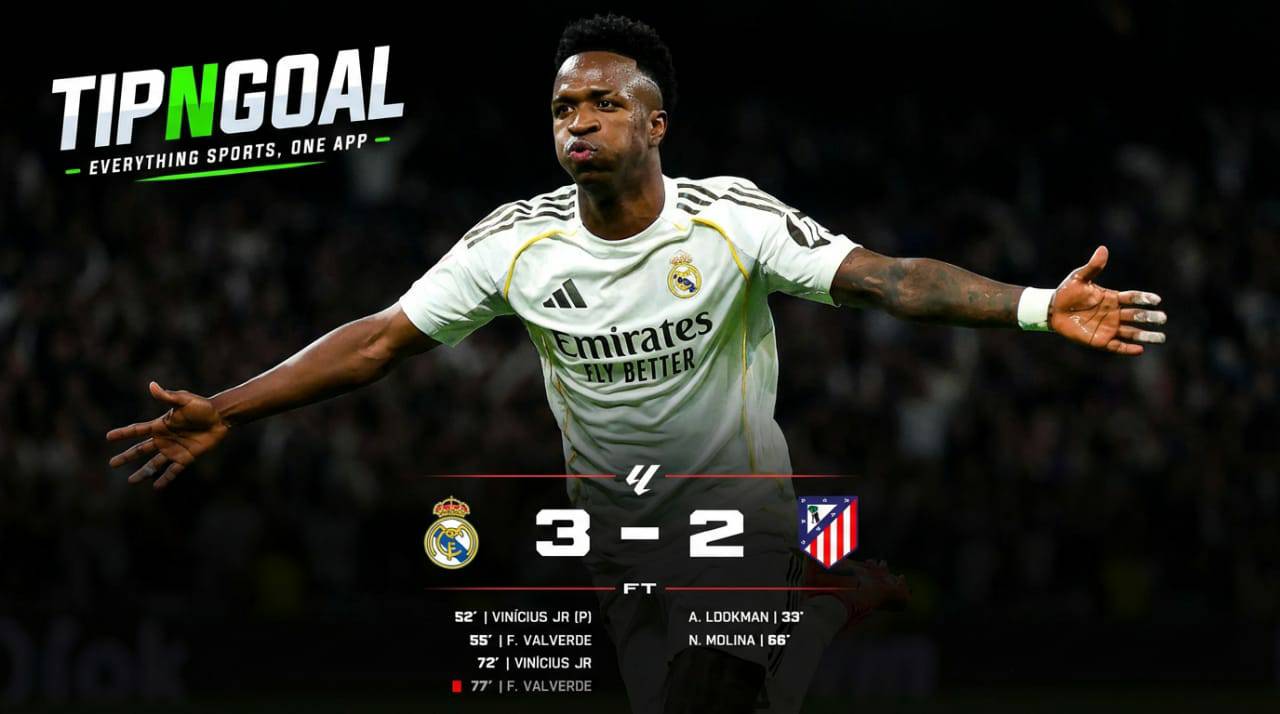 Vinícius Double Seals Dramatic Derby Win for Real Madrid