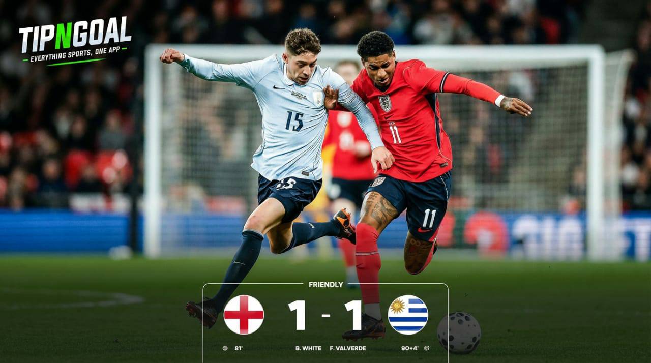 England and Uruguay Play Out 1–1 Draw in Entertaining International Friendly