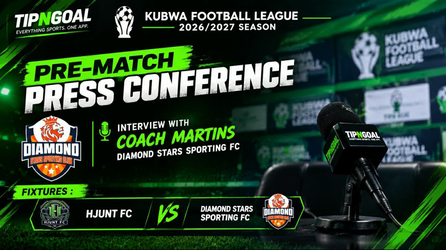 KUBWA FOOTBALL LEAGUE PRE-MATCH PRESS CONFERENCE With Coach Martins — Diamond Stars Sporting FC