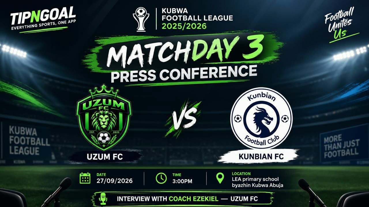 KUBWA FOOTBALL LEAGUE MATCHDAY 3 PRESS CONFERENCE WITH COACH EZEKIEL: UZUM FC 🆚 KUNBIAN FC
