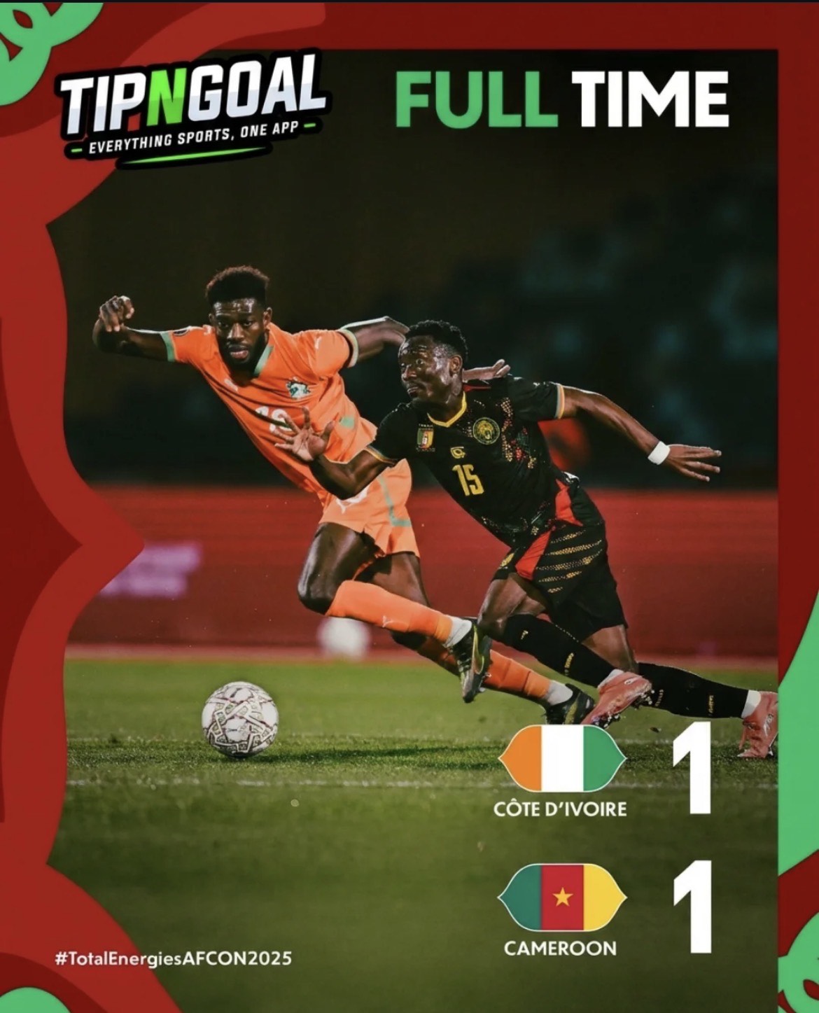 AFCON 2025 Match Review: Ivory Coast 1 -1 Cameroon 