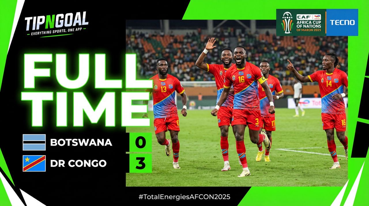 Afcon 2025 Match Summary: Botswana 0 vs DR Congo 3