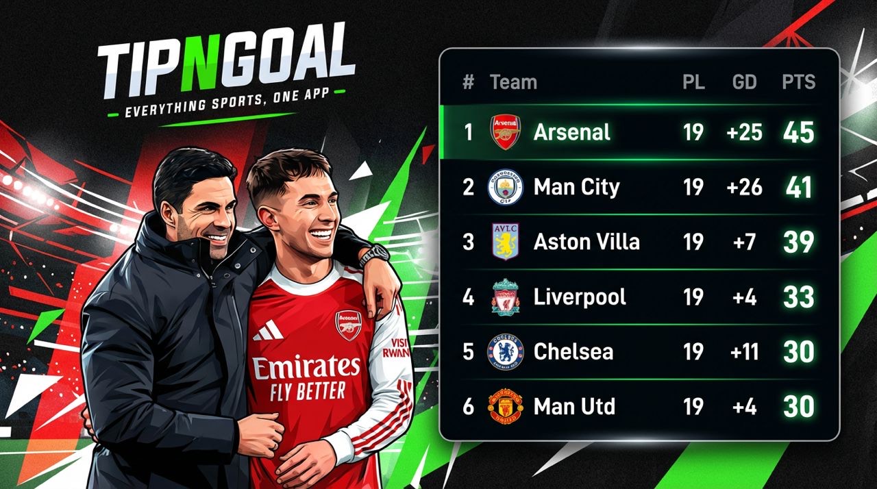 A Four-Way Fight for the Crown: The Premier League Title Race at the Halfway Mark