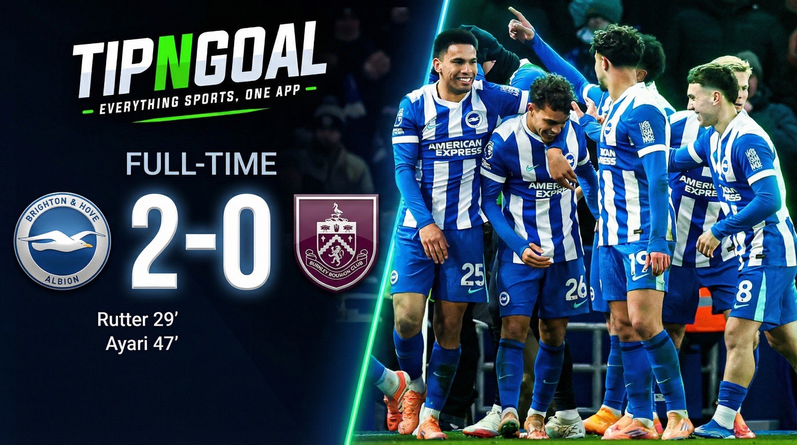 Brighton Ends Winless Streak with Comfortable Victory Over Struggling Burnley