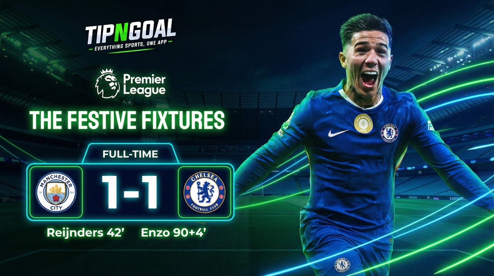 Chelsea rescue a point against Man City thanks to Enzo Fernandez''s late equalizer