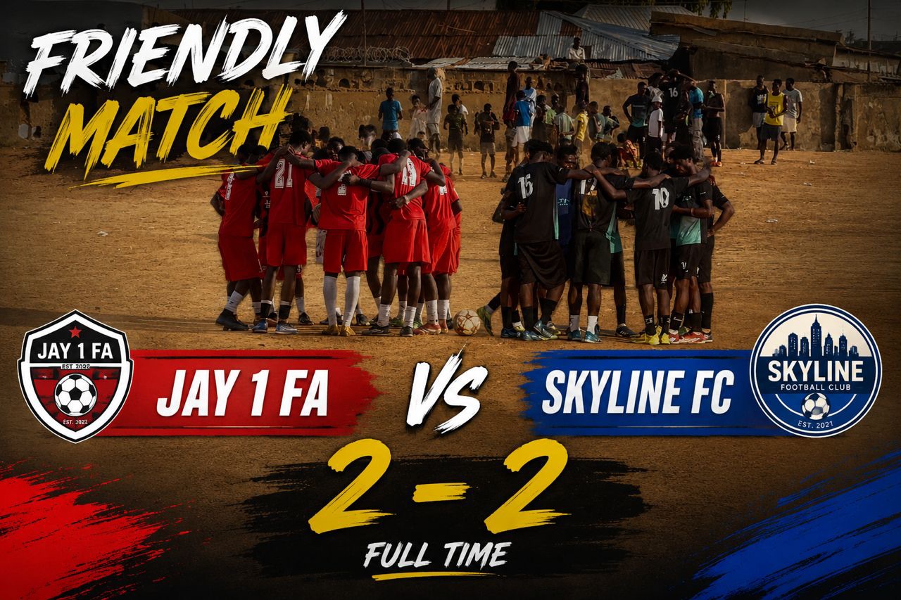 JAY1 FA Fight Back to Earn Dramatic 2-2 Draw Against Skyline FC in Entertaining Friendly Clash