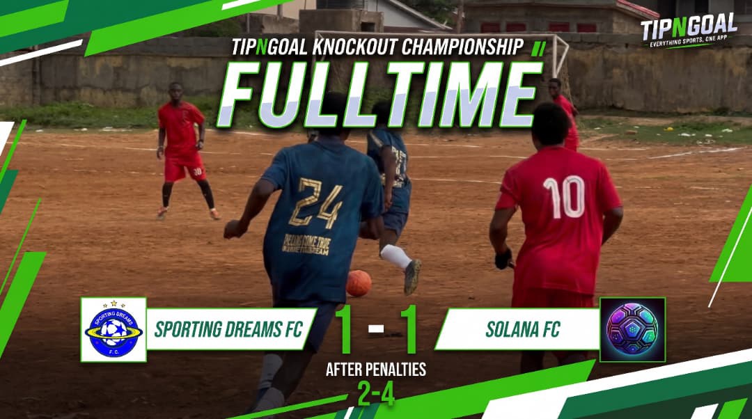 Sporting Dreams FC 1-1 Solana FC (Solana FC win 4-2 on penalties)