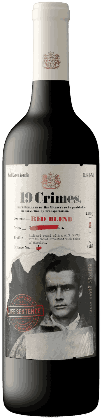 19 Crimes Red Blend Wine from Australia