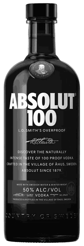 Absolut 100 Vodka from Sweden