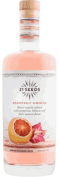 21Seeds Grapefruit Hibiscus Tequila from Mexico