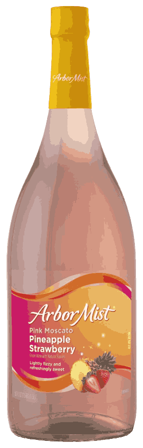 Arbor Mist Pineapple Strawberry Pink Moscato Wine from United States