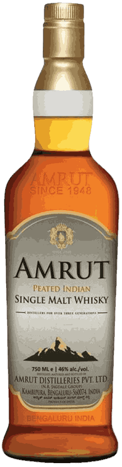 Amrut Peated Indian Single Malt Whisky Whiskey from India
