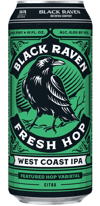 Black Raven Fresh Hop West Coast IPA Beer from United States