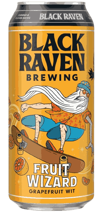 Black Raven Fruit Wizard Grapefruit Wit Beer from United States