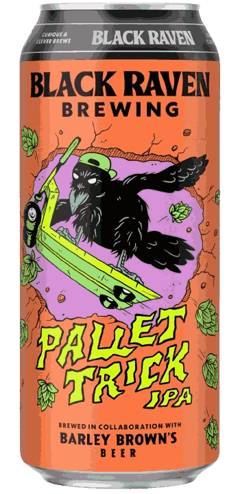 Black Raven X Barley Brown's Pallet Trick IPA Beer from United States