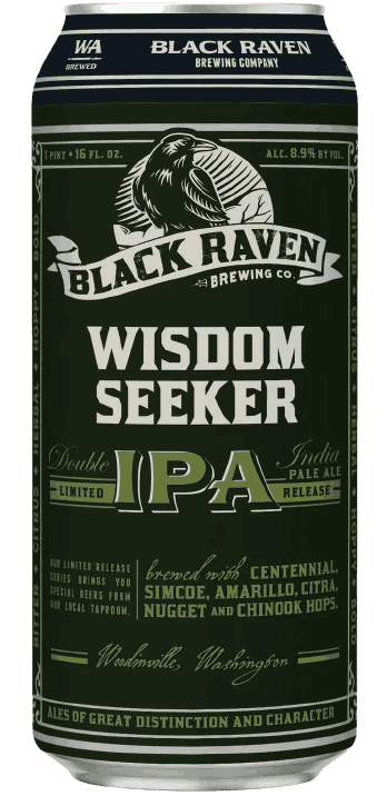 Black Raven Wisdom Seeker Double IPA Beer from United States