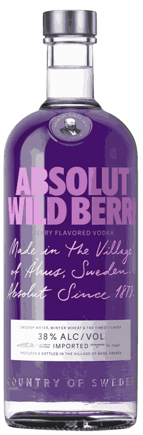 Absolut Wild Berri Vodka from Sweden