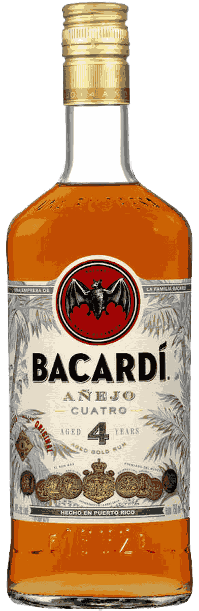 Bacardí Añejo Cuatro Rum from Puerto Rico