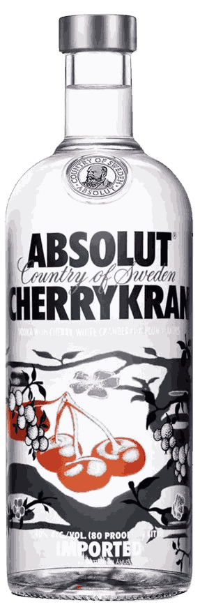 Absolut Cherrykran Vodka from Sweden