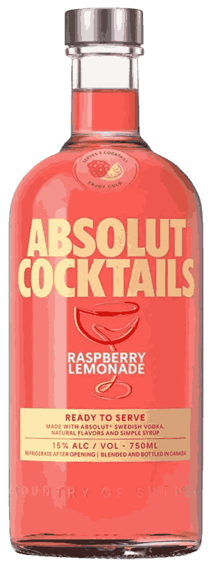 Absolut Cocktails Raspberry Lemonade Specialty from Sweden