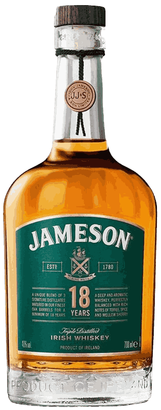 Jameson 18 Year Whiskey from Ireland
