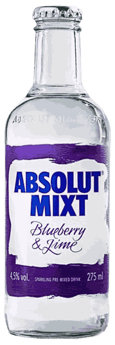 Absolut Mixt Blueberry Lime Specialty from Sweden