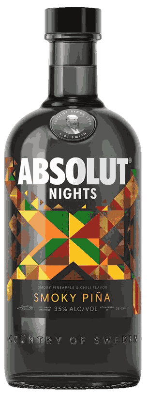 Absolut Smoky Piña Vodka from Sweden