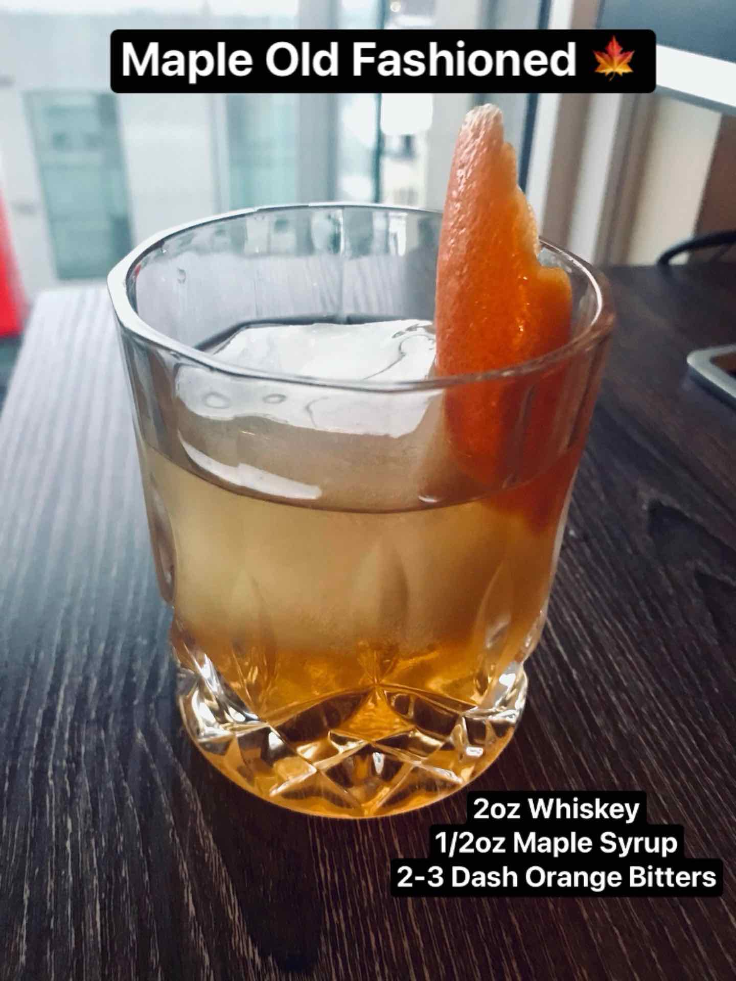 Community photo of a Old Fashioned cocktail: I like to use maple syrup instead of simple for a richer flavour profile