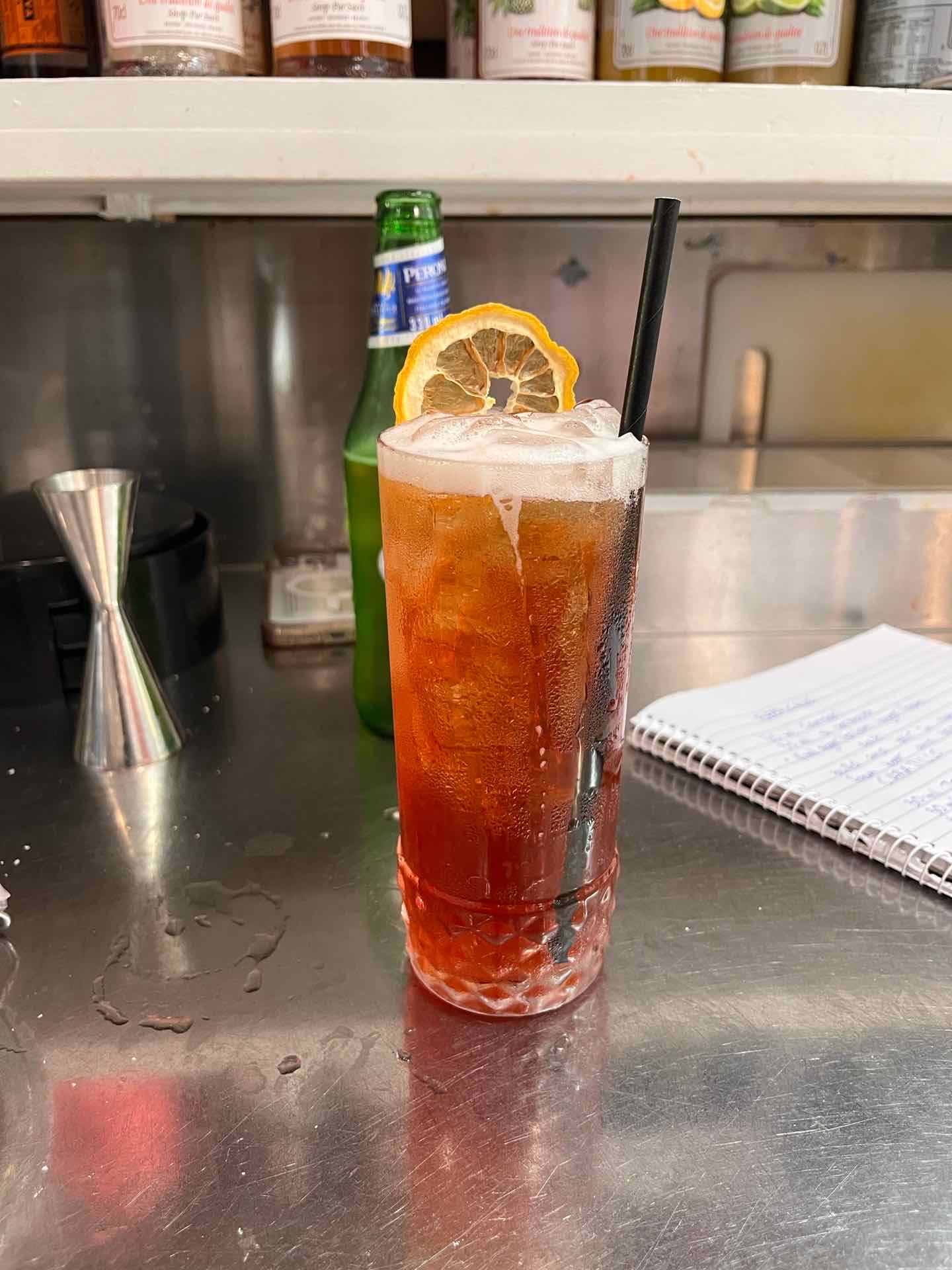 Community photo of a Americano cocktail: Beericano, topped with beer foam instead of soda! 7/10