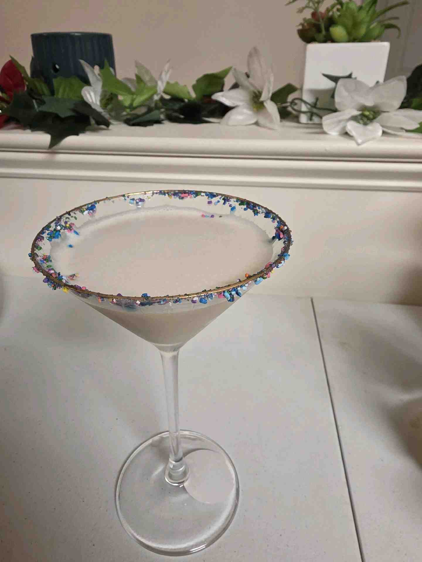 Community photo of a Sugar Cookie Martini cocktail: Very amaretto forward. On the second try reduced to half Oz and was much better. Overall a nice sweet desert drink.